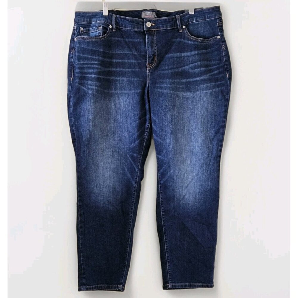 Torrid Jeans Womens 24R Blue Denim Boyfriend Straight Stretch New Western Boho